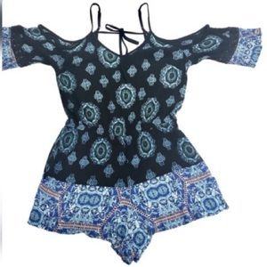 Cold shoulder romper